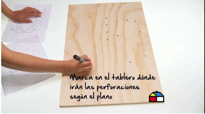 Colocación tacos madera