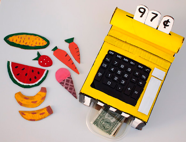 Caja registradora de cartón - Juguetes caseros